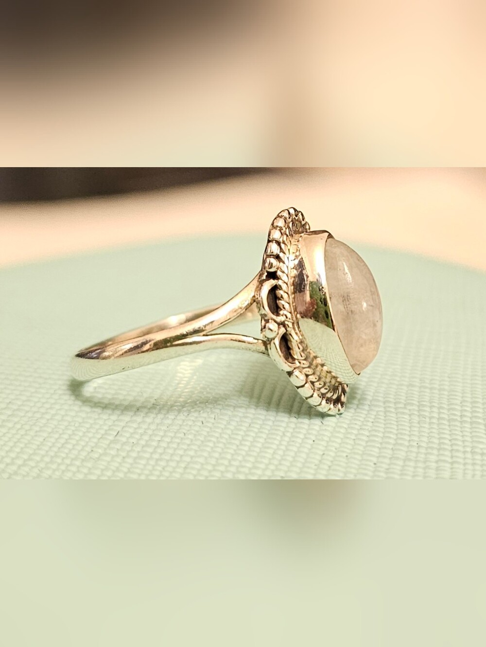 925 STERLING SILVER with Opal Ring SZ 6